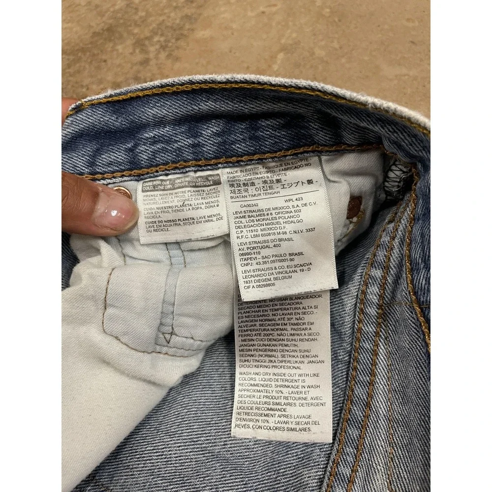 Levis‎ 501 Jeans Mens 36x30 Medium Wash Blue Denim Straight Leg Button Fly